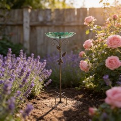30.31in For Garden Bird Bath Metal – Look Rust Resistant Easy Assembly