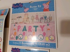 Peppa Pig Birthday Party Decorations HUGE Lot 91 Pieces Banner Garland Scene NEW