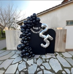 Black Balloons 150 pcs Different Sizes Pack of 18 12 10 5 Inch Matte Black Latex