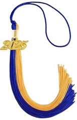 2025 Graduation Tassels Bulk – 10 Blue and Gold Tassels for Cap & Gown Decor