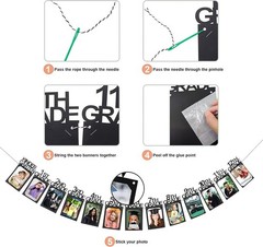 Graduation Photo Banner for Party Decoration, Including Kindergarten to 12th Gra