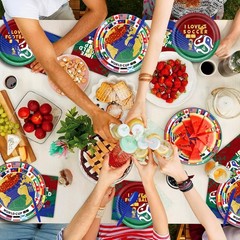 World Cup 2026 Party Decorations, Serve 20 Sports Soccer Red, Green, Blue