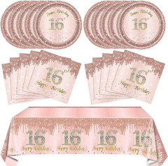 16Th Birthday Decorations for Girls Rose Gold Sweet 16 Birthday Party Decoration