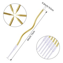 BBTO 12 Pcs Twisted Birthday Candles Spiral Metallic Cupcake 1 8 inch, Gold