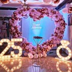 Large Size Metal Balloon Arch Kit, Wedding Heart Arch Stand, Love Balloon Col…
