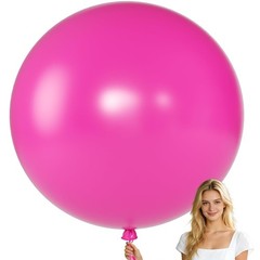 36 Inch Giant Retro Misty Blue Balloons 6 Pack Large Round Jumbo Big