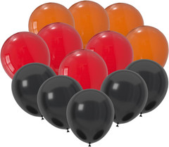 100-Pack 12 Inch Latex Balloons Black, White and Red – for Valentine’S Day, Chri
