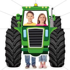Farm Tractor Party Decoration Green Tractor Shaped Photo Prop Backdrop Large …
