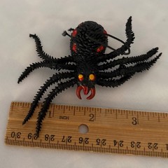 1990s Halloween Black Spider Decoration Hanging Scary Prop Decor Creepy Horror