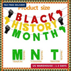 Black History Month Banner, African American Party Decorations Backdrop, Party G