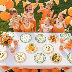 60Pcs Little Cutie Baby Shower Paper Plates 7″ Heavy Duty Disposable Watercolor