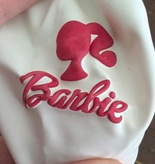 White And Pink Barbie Balloons Set Of 6
