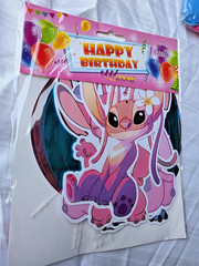 Lilo & Stitch Birthday Party Supplies Banner Cake Toppers Balloons Swirls +