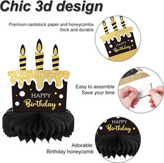 9 Pieces 60Th Birthday Decoration 60 Th Birthday Centerpieces for Tables Decorat