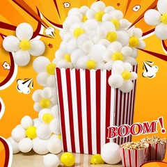 335 Pcs 2 Set Giant Popcorn Boxes Prop 3D Boxes with Balloon Cube Balloon Siz…