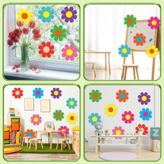 36 Pcs 10 Inch Flower Cutouts Paper Large Spring Flower Classroom Decors Retro F