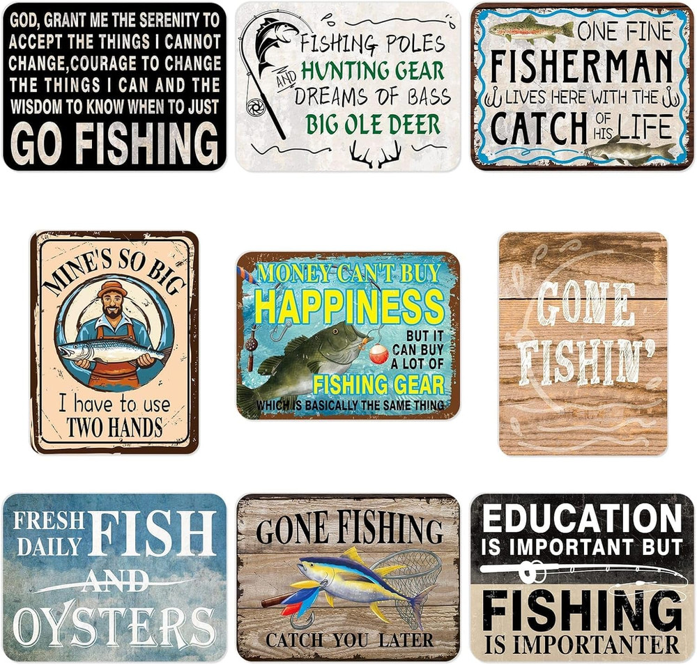 Fishing Party Decorations – 9 PCS Gone Fishing Birthday Party Decorations for Bo