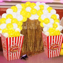 Sosation 2 Pack Giant Popcorn Prop Cardboard Stand Up Balloons Movie 3D Popcorn