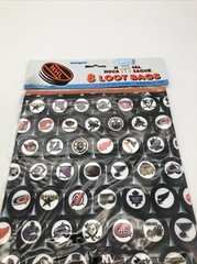 Early 2000’s NHL Team Logo Party Loot Bag 8 Ct 9”x6” New Sealed