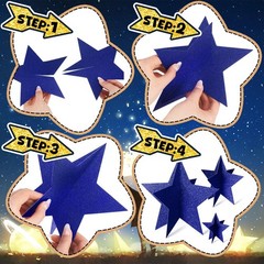 Sinload 45 Pcs 3D Glitter Star Decorations Back To School Work Stars