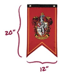 Conquest Journals Harry Potter Wizarding House Banner Flag Set, 12» x 20» 5pcs