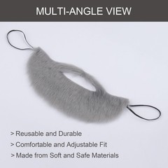 Men Fake Beard Self Adhesive Adult Synthetic Mustache Costume Facial Hair for…
