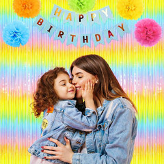 2 Packs Foil Fringe Curtain Backdrop | Party Decoration | Birthday Photo Booth