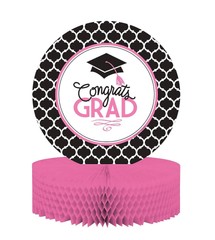 Glamorous Grad Pink Girl School Graduation Party Table Decoration Centerpiece