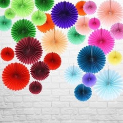 Paper Pinwheel Party Decoration BROWN X-LARGE Ikea 39″ Färgton NEW in Box