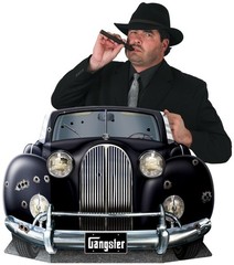 Gangster Car Photo Prop of Size 3′ _» x 24½» for Halloween – Beistle