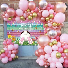 7ft x 5ft Fabric Easter Backdrop – Bunny – Photo Prop Party Decoration – New
