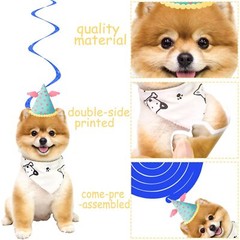 Dog Hanging Swirls Decorations Dog Themed Birthday Party Supplies 20pcs Puppy…