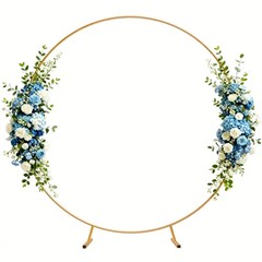 Round Backdrop Stand – 6.5FT(200cm), Wedding Arch, Balloon Arch Stand with Ba…