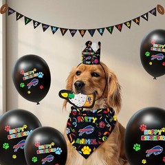 Pets First NFL Dog Birthday Party Accessories Set 10pcs with 1 Football Bandana