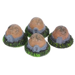 4 Pcs Headstone Grave Memorial Fish Tank Tombstones Decorations Commemorative
