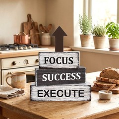 4 Pcs Inspirational Farmhouse Wooden Tiered Tray Decor, Motivational Rustic T…