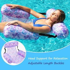 Inflatable Pool Float Chair 2 Pack Pool Floats Adult Heavy Duty, Water Float…