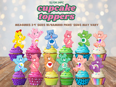 CARE BEARS cake Topper happy birthday party supplies decoration event CUPCAKE
