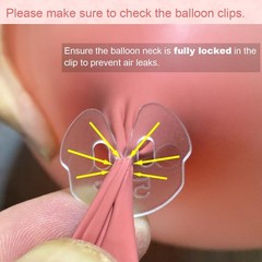 Transparent Balloon Clips for 5–12 Inch Latex Balloons 500 Pcs, No-Knot Plast…