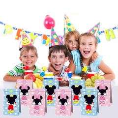 12Pcs Mouse Party Bags With Stickers Paper Supplies Favors Cookie Chocolate C…