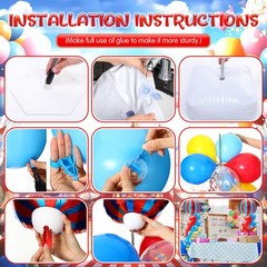 2 Sets Carnival Balloon Column Stand Kit Circus Theme Birthday Party Supplies…