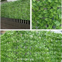 3M Artificial Green Leaf Fence Panel Faux Privacy Screen Garden Balcony Outdoor