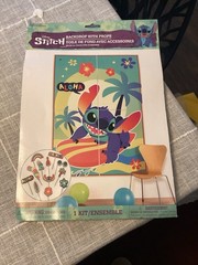 Disney Stitch Backdrop With Props Birthday Summer Fun New