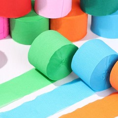 12Pcs Birthday Streamers Paper Decorations Assorted Color Crepe Party Streamers