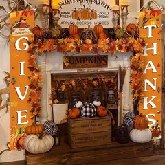 5 Pack 30Ft Artificial Fall Maple Leaf Garland Autumn Thanksgiving Decor