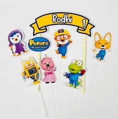 Personalized Pororo the Little Penguin Cake Topper