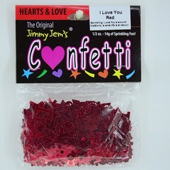 Confetti Word I LOVE YOU Red Retail Pack #7843 QS0 Table Decoration Supply