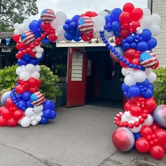 Red White and Blue Balloons, 67pcs 12 Inch Red White and Royal Blue Balloon 4t