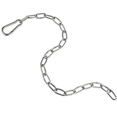 1Pcs Dual Grip Tricep Chain Extension for Cable Machines Silver Heavy Duty Iron