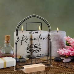 Ramadan Countdown Calendar Eid Mubarak Table Decoration Acrylic Home Decor OY